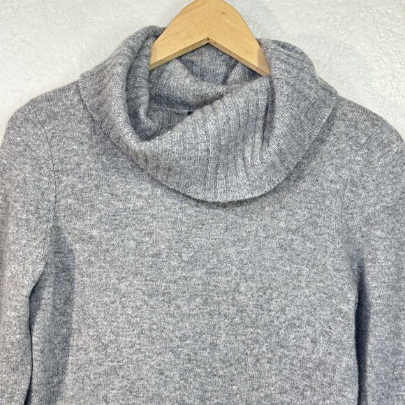 Only Mine 100%  2 Ply Cashmere Sweater Gray Turtleneck Soft Cozy Y2K Women S - Picture 2 of 8